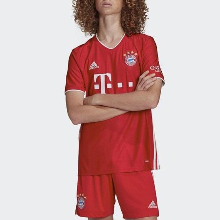 adidas FC Bayern Munich 2022 Home Soccer Jersey Short Sleeve Fan Edition Official Football Sportswear Tops Men Red FR8358
