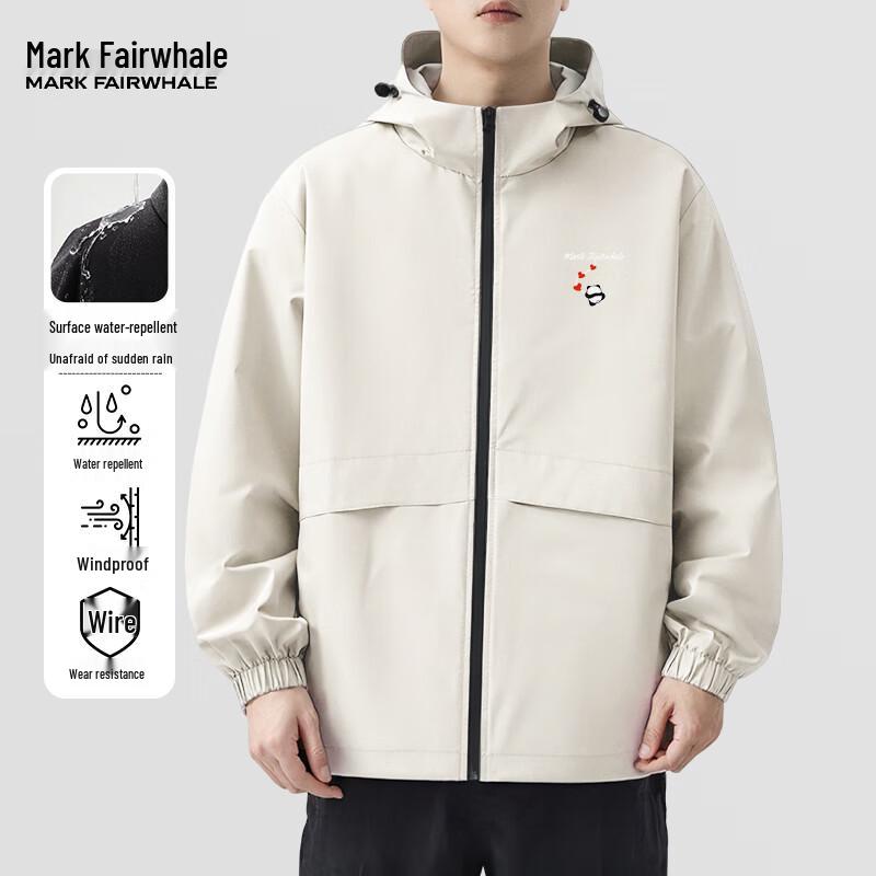 Mark Fairwhale Men's Windproof Waterproof Hooded Jacket