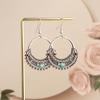Medieval turquoise water drop earrings women ins design sense national style personality exaggerated earrings tide source