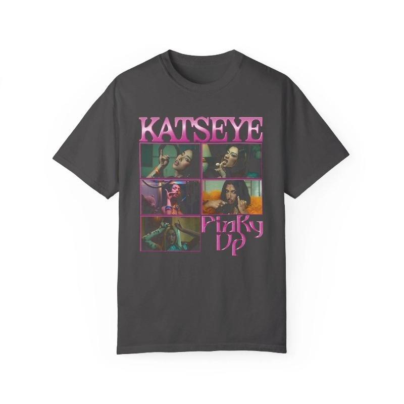 Katseye Pinky Up Comfort Colors Kpop Graphic Tee Summer Unisex Loose And Breathable Cotton Tshirt Top