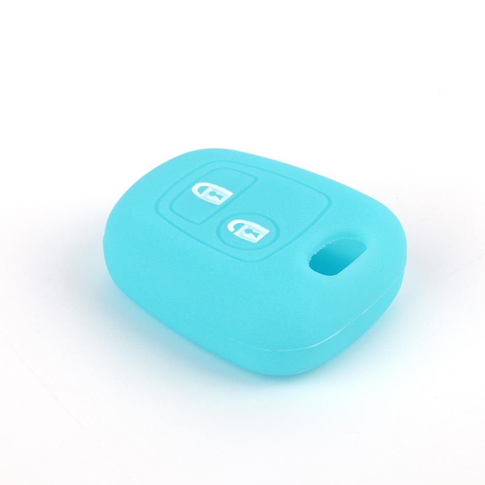 Suitable for Peugeot 206 Straight 2-button Silicone Key Cover Citroen Key Bag Citroen Picasso Remote Control Cover