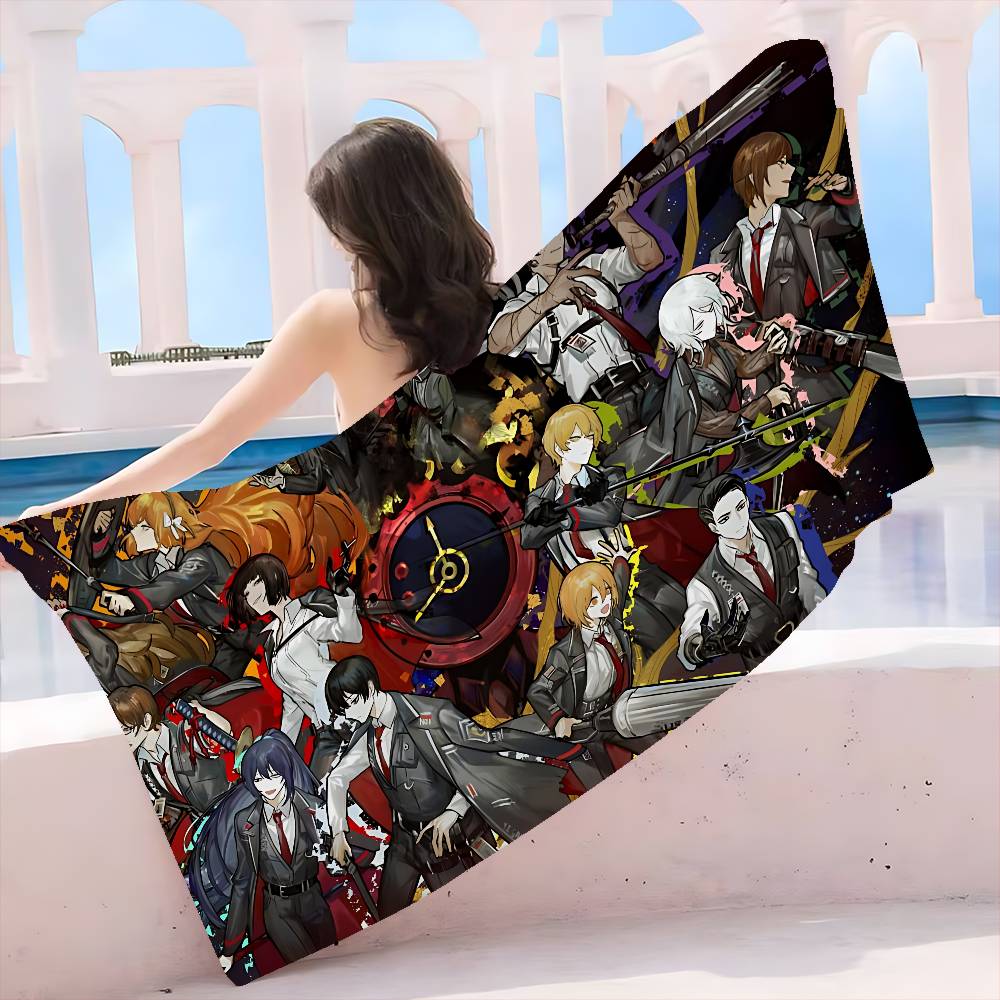 L-Limbus Company Game Microfiber Beach Towel Absorbent Quick dry Soft Yoga Swimming Resort Mountain Climbing Towel