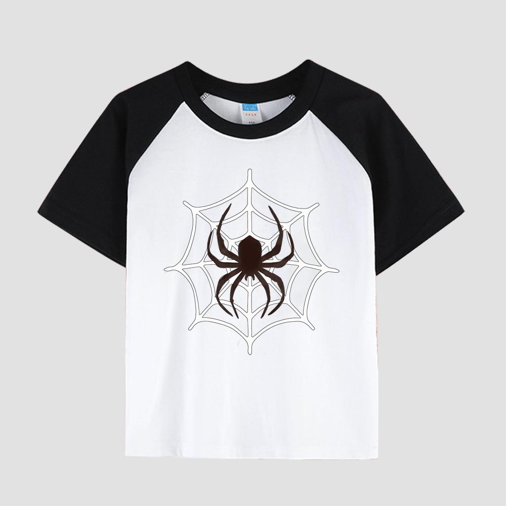 T-shirt Stampata da Bambino con Girocollo, Tessuto in Cotone, Top Casual alla Moda a Maniche Corte per Ragazzo per l'Estate