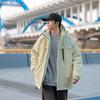 Men's Casual Cotton Jacket Hooded Solid Color Winter Daily    