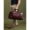 Full Grain Leather Weekender Bag: Handmade Duffle, Carry-on Holdall