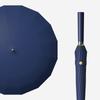 Creative 16 bone straight rod umbrella color scheme handle automatic Japanese double simple long handle umbrella men and women reinforced anti