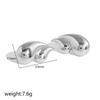 18K Gold Double Layer Titanium Steel Water Drop Stud Earrings - Light Luxury High-end Design