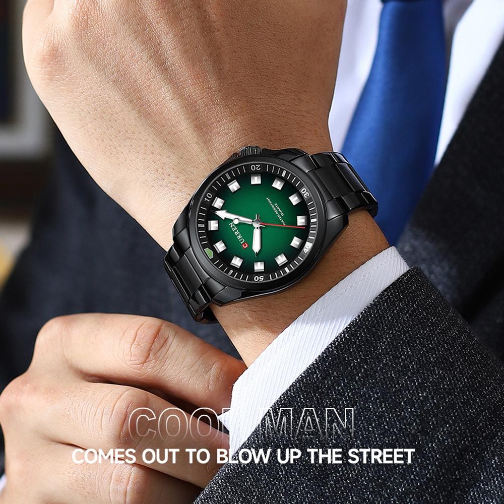 Luxury Watch Business Waterproof Male Clock Luminous Stainless Steel Quartz Men Watch