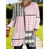 Women's Long-sleeved Round-neck T-shirt, Suitable for Spring, Autumn and Winter Seasons. It Has Pockets and Print Designs. Machine Washable.