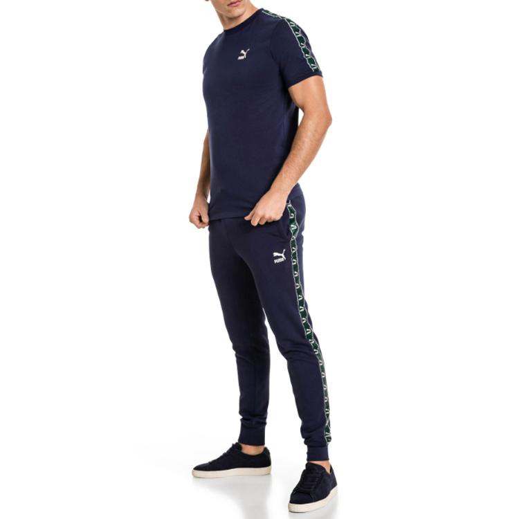 Pants PUMA Sports Pants Unisex Tweed Blue Moderate