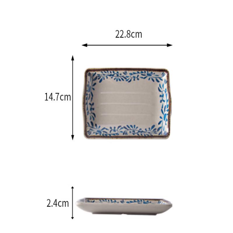 ZISIZ Chinese Style Melamine Divided Serving Plate