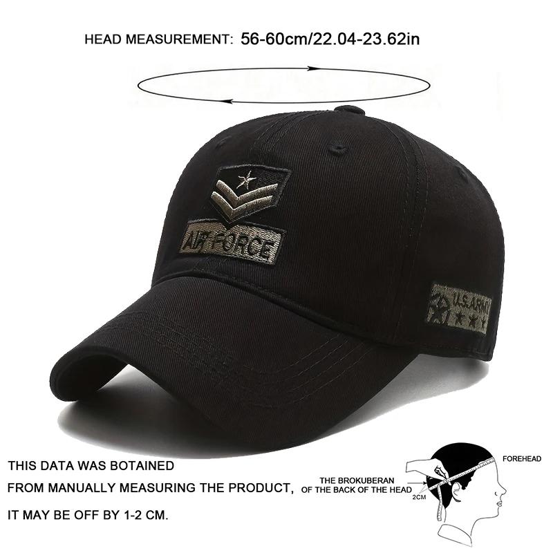 Unisex AIR FORCE Arrow Embroidery Baseball Caps Outdoor Adjustable Spring and Autumn Casual Sunscreen Hat