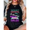 Fashion Tshirt Hairstylist Shirt Hairstyling and Hairdresser Lover Casual Women T-Shirt Spring Summer Short Sleeve Round Neck