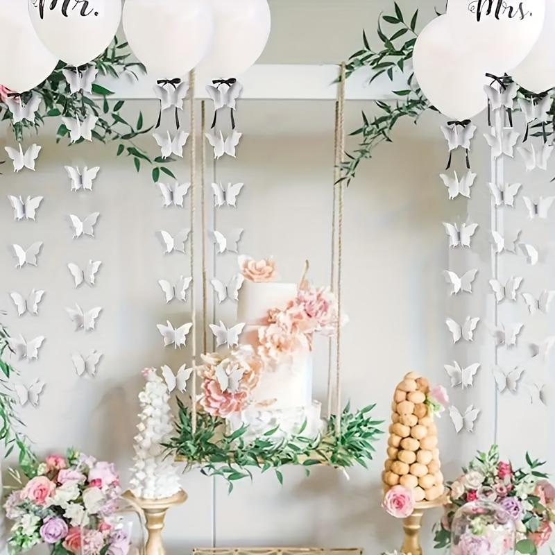 3D Colorful Butterfly Paper Garland Paper Rope Wedding Arrangement Birthday Party Decoration Supplies Home Decoration