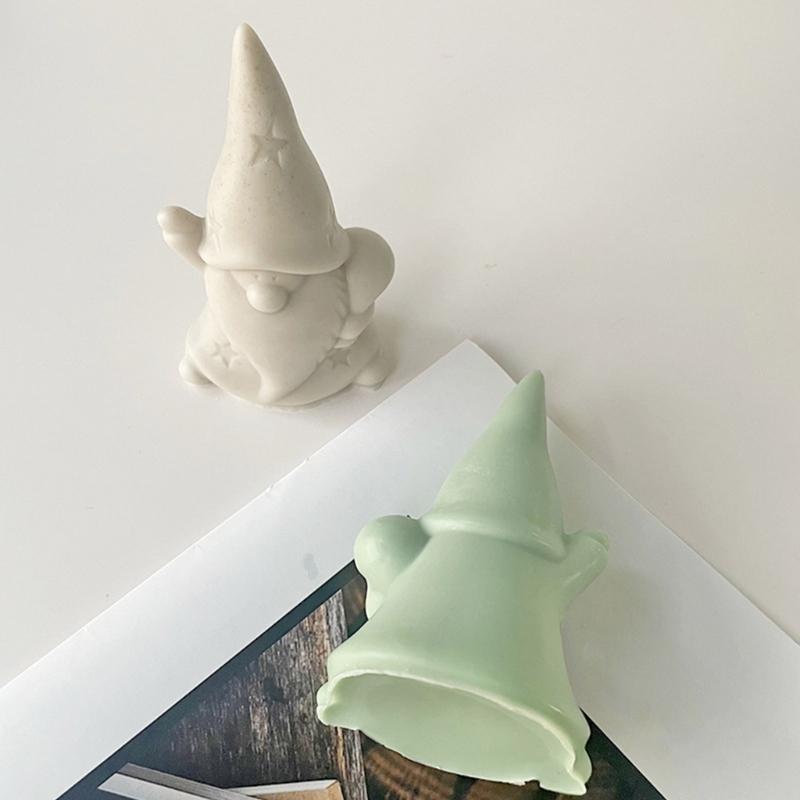 Cute Santa Claus Candle Mold Abstract Resin Epoxy Casting Molds for Christmas Party Decor Ornament Aromatherapy Mold