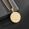 New Stainless Steel Sun Moon Yin and Yang Tai Chi Round Pendant Necklace Creative Stainless Steel Jewelry for Men and Women