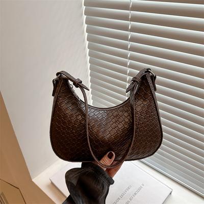 Woven Underarm Bag Small Bag Tide 2025 Spring Shoulder Messenger Bag Student Dumpling Bag Minimalist Women's Bag