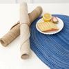 1pc Table Placemats Braided Placemats Dining Tables Natural Woven Oversized Place Mats Set Heat Resistant Pad Oval Table Mats