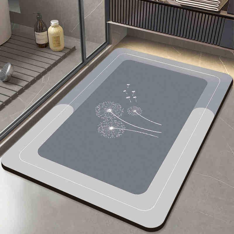 Quick-Dry Non-Slip Minimalist Floor Mat - Water-Absorbent & Easy-Clean for Bathroom & Entrance