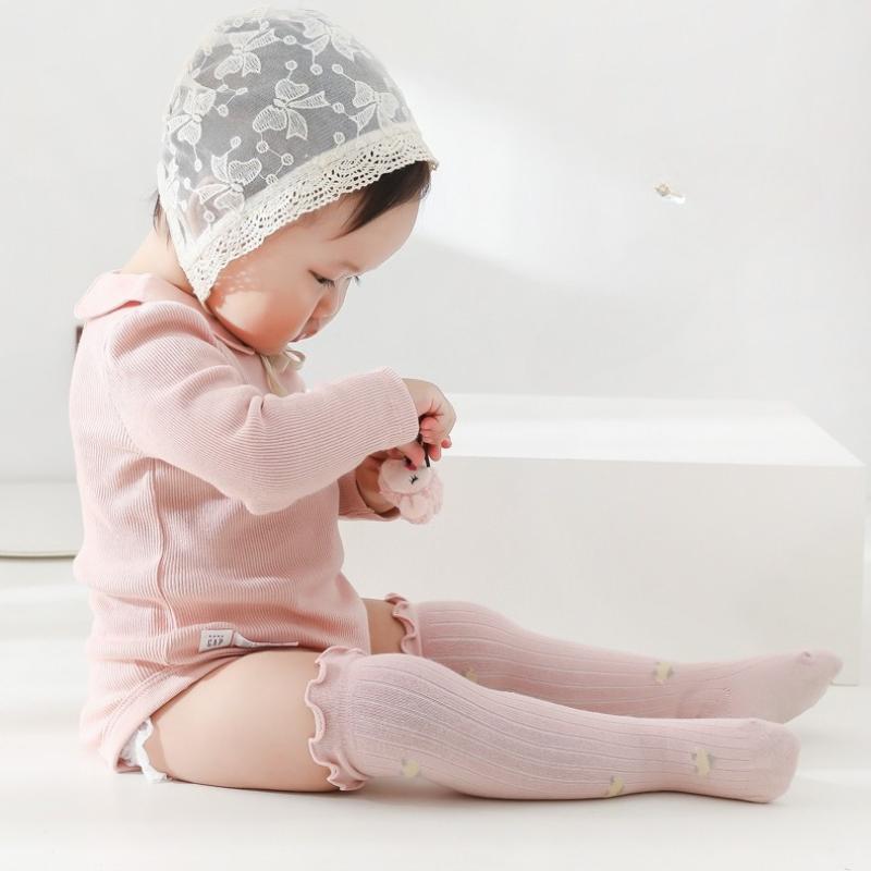 Infant Baby Spring Autumn Long Socks Cartoon Kids Knee High Long Cotton Baby Cute Floral Over Knee Socks Girls Stockings