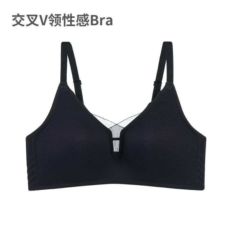 Women Thin Strap Push Up No Wire Seamless Bra