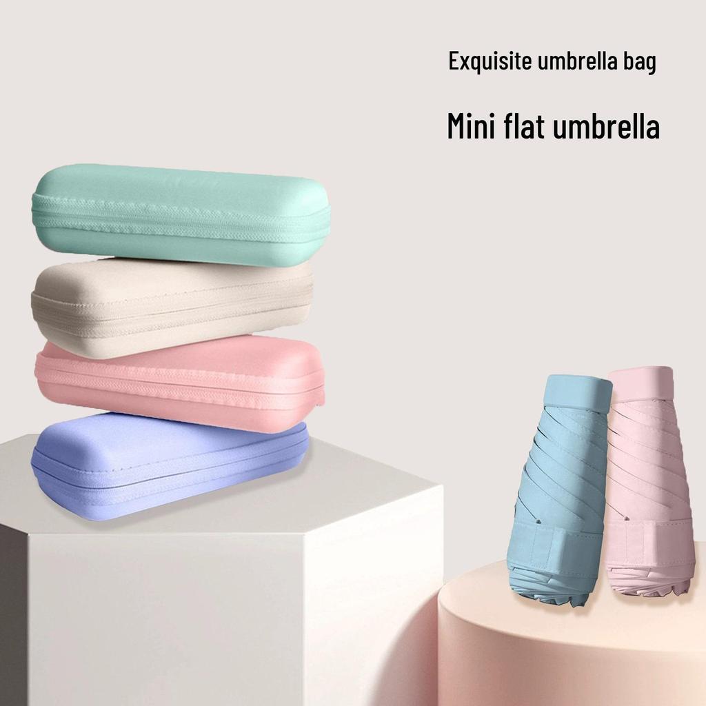 Compact Dual-Use Rain & Sun Umbrella - Women's Portable, Rainproof, Sunscreen Mini Parasol