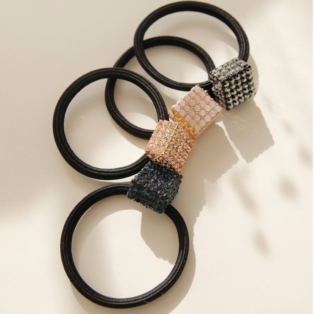 

Jlauren Квадратная хрустальная повязка для волос H01100 Black (hematite)