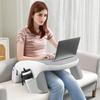 Soft Lap Desk Pillow for Laptop, Reading Pillow for Gaming,Ultimate Lap Pillow with Cup Holder Pocket for Bed, Couch, Floor, Car