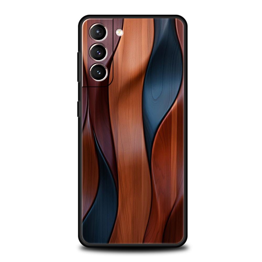 Luxury Vintage Wood Grain Pattern Phone Case for Samsung Galaxy S26 S25 S24 S23 S22 S20 S21 FE Ultra S25 Edge Plus 5G Soft TPU