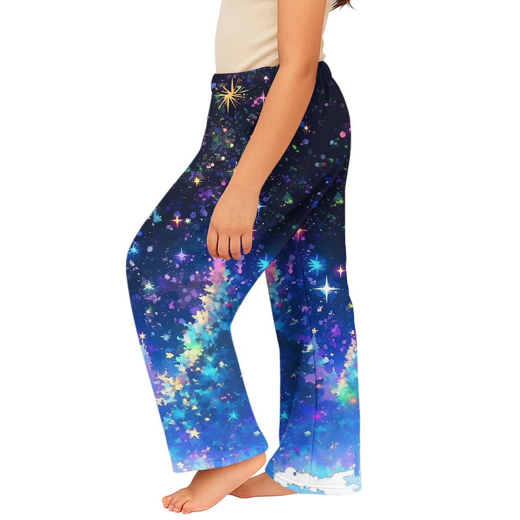 Children's Winter Pants Full Length Long Christmas Printed Pants