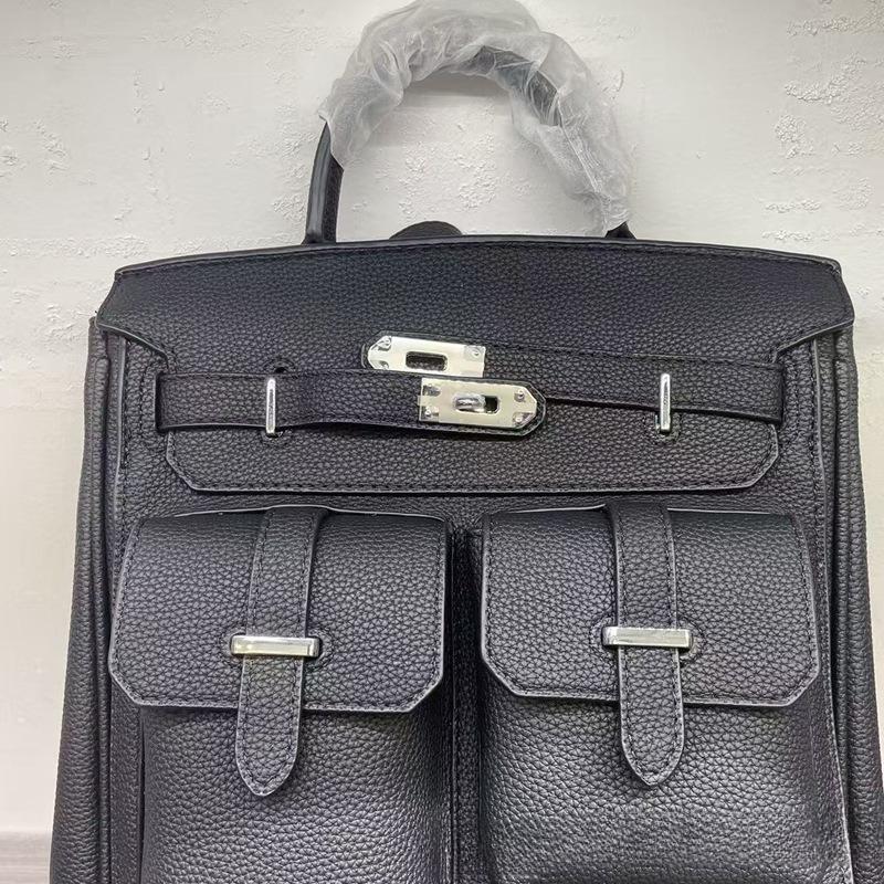 Lässige Lederstruktur Arbeitsweg Handtasche Umhängetasche Herren und Damen Brusttasche Mode Rucksack Schultasche Trend