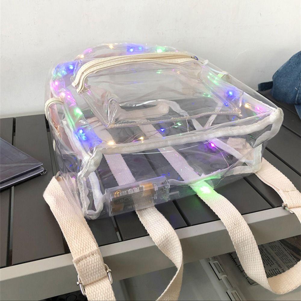 Large Capacity LED Lights Schoolbag Waterproof Luminous Travel Bag  Outdoor