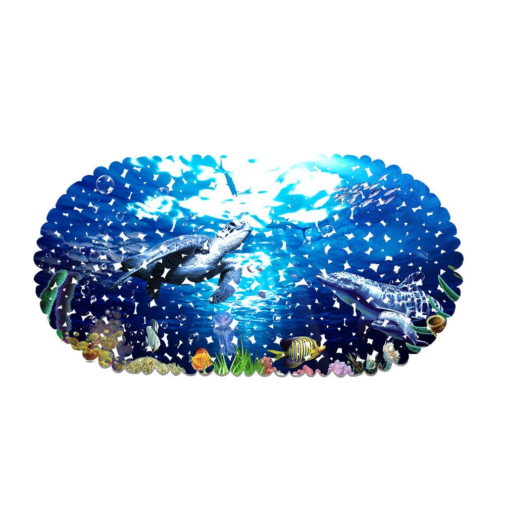 Underwater World Bathroom Mat Bath Room Floor Mat Pvc Bathtub Non-Slip Mat Waterproof Bath Foot Mat Pattern Available