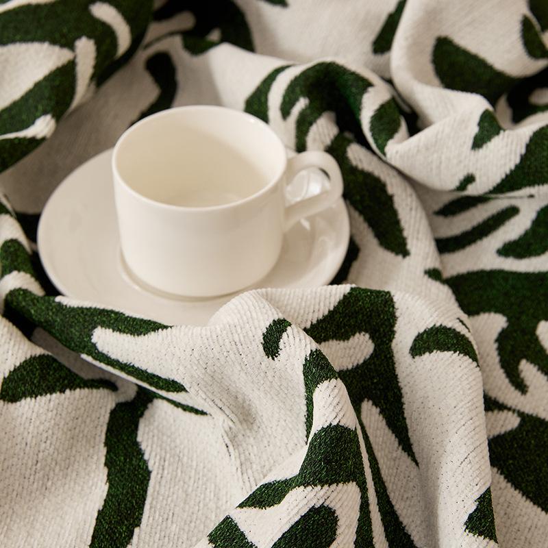 Chenille All Season Sofa Cover Cartoon Plant Modern Simple Sofa Throw Blanket