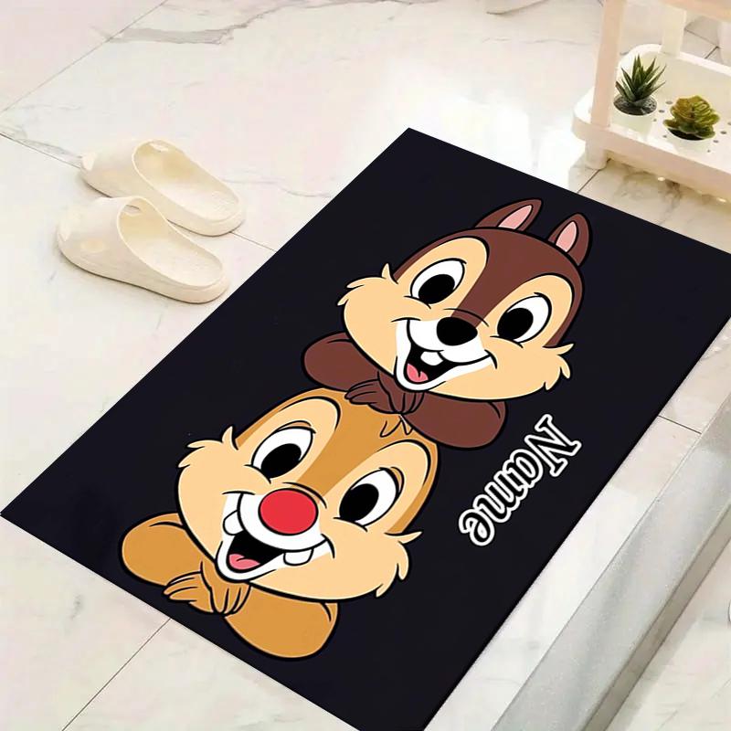 Custom 1Pc Christmas Chip Dale Rug Office Carpet Indoor Outdoor Entrance Doormat Nonslip Soft And Comfortable Living Room D91612