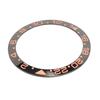 Watch Bezel Insert 38mm Black Base Rose Gold Digit Ceramic Watch Bezel Ring Replacement Accessory