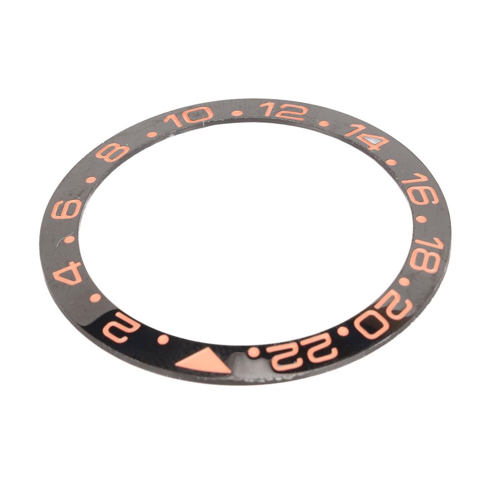 Watch Bezel Insert 38mm Black Base Rose Gold Digit Ceramic Watch Bezel Ring Replacement Accessory