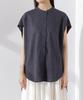 Nano Universe Linen French Sleeve F Anti-Smell Shirt, Women's, 050, Brown, 673-5121302