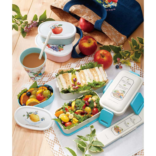 Skater Peter Rabbit Bento Box, 600ml, Antibacterial, Soft Filling, Dome-Shaped Lid, Two-Tier, Made In Japan, PFLW4AG-A