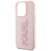 Karl Lagerfeld KLHCP15L3DMBKCP iPhone 15 Pro 6.1" Pink Hardcase 3D Rubber Glitter Logo