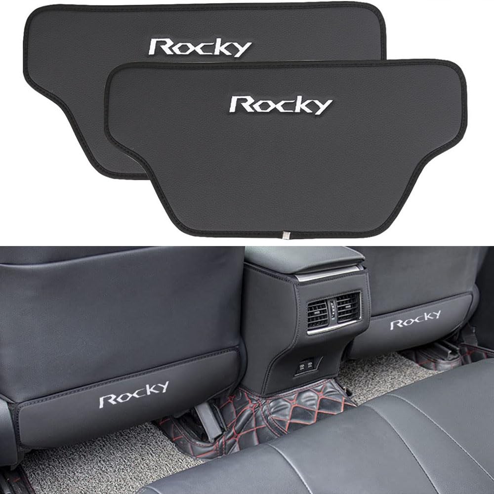 LEXLEYS Kick Seat Back Leather Rear Seat Back Protectors for Daihatsu Rocky Embroidered Scratch Protection Guards, Mats, A200/A210 Series,