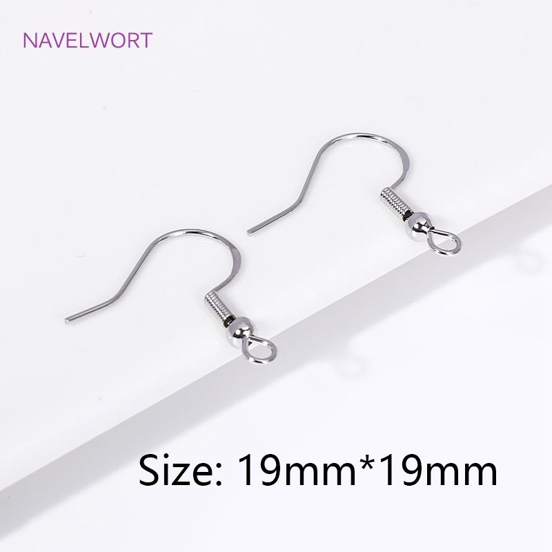 50pcs/Lot 18K Gold Plated Ear Wire With Loop,Brass Erring Hooks Ear Hook DIY Earring Making Accessories Jewelry Making Supplies