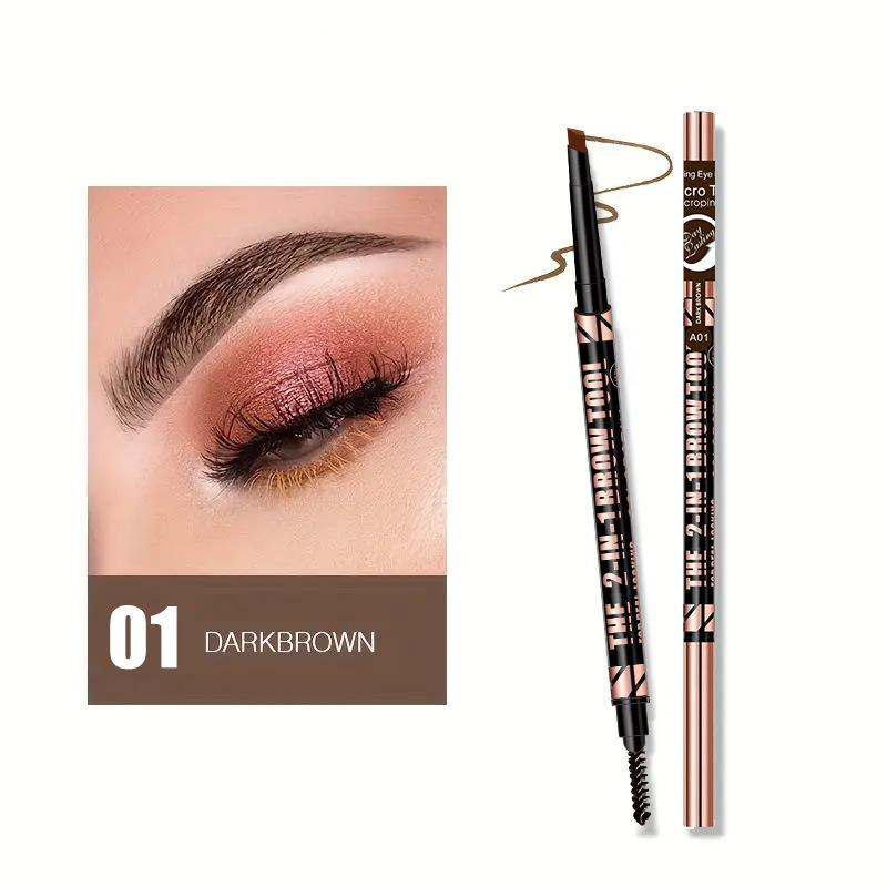 Popular QICIY Double Head Eyebrow Pencil, Waterproof and Dense Stereoscopic Eyebrow Pencil