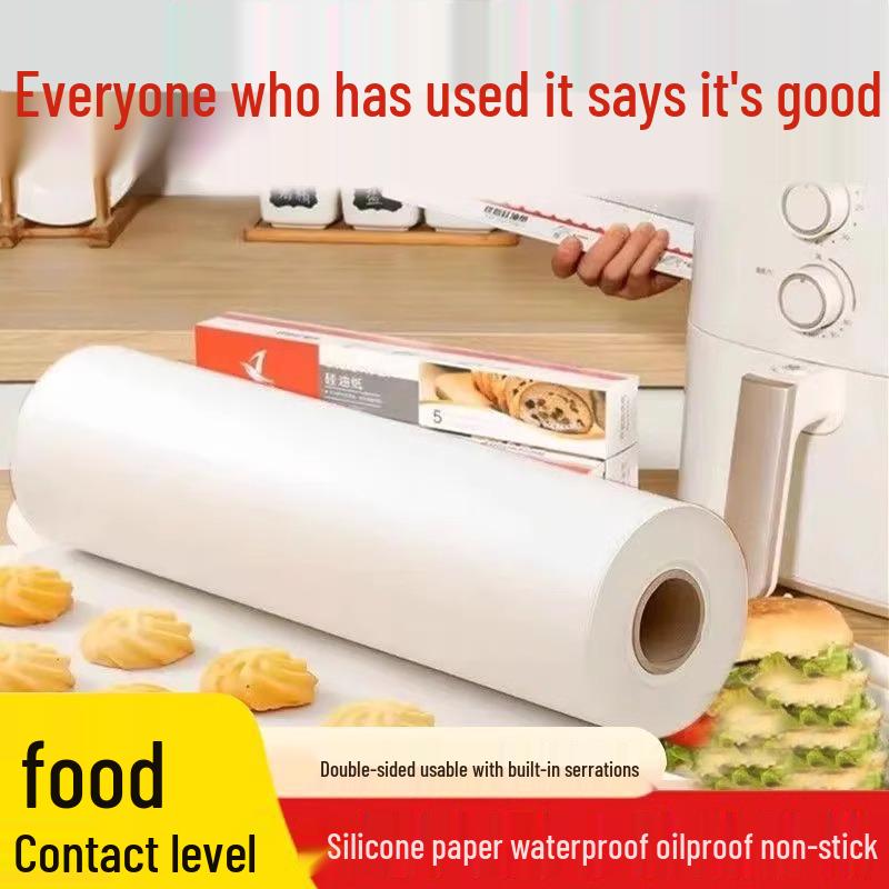 Silicone Oil-Absorbing Baking Paper for Oven, Barbecue, and Air Fryer.
