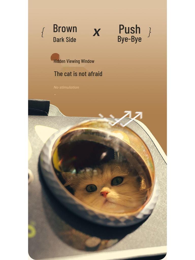 Portable Pet Carrier: Breathable Space Capsule Crossbody Backpack for Cats and Dogs