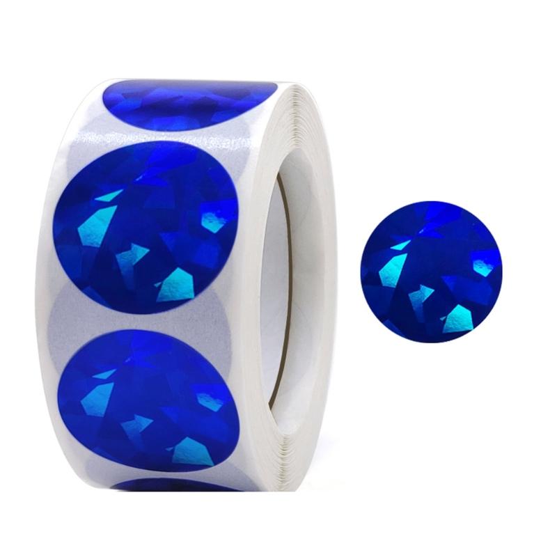 50 Pcs Round Sticker Colorful Sticker Scrapbook Sticker Reward Sticker Glittering Sticker Decorative Label Sticker