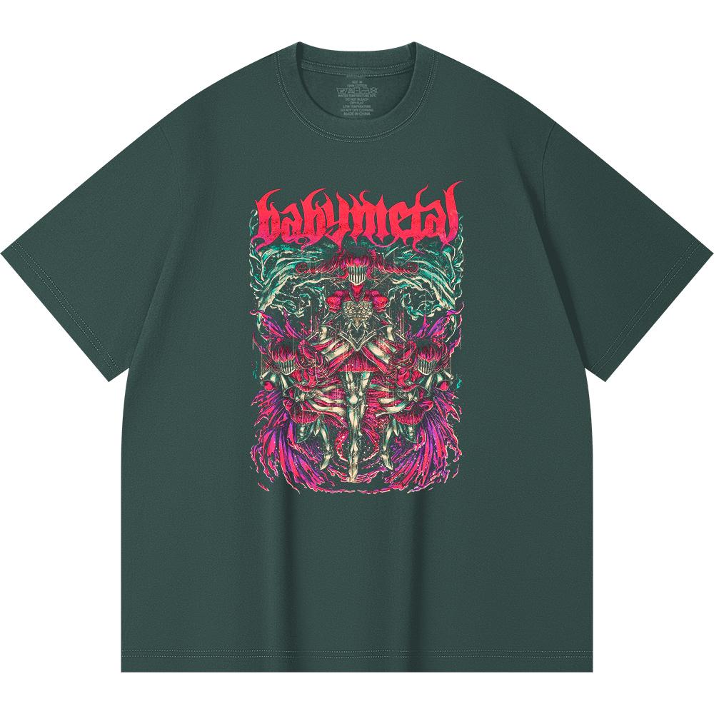230 Gsm 100% Cotton Heavy Metal T-Shirt Rock Band Popular Music Print Unisex Heavy Cotton T Shirt