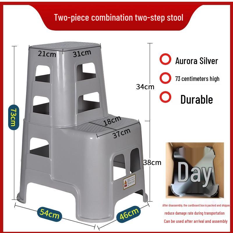 Zweistufiger multifunktionaler verdickter Kunststoffhocker für den Haushalts- und Autowaschgebrauch