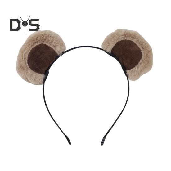 Opaska na uszy wiewiórki pluszowy miś ozdoba na uszy dziewczęca elastyczna konstrukcja opaska na głowę z motywem zwierzęcym makijaż nakrycie głowy