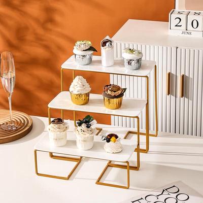 European Ceramic Rectangular Dessert Stand